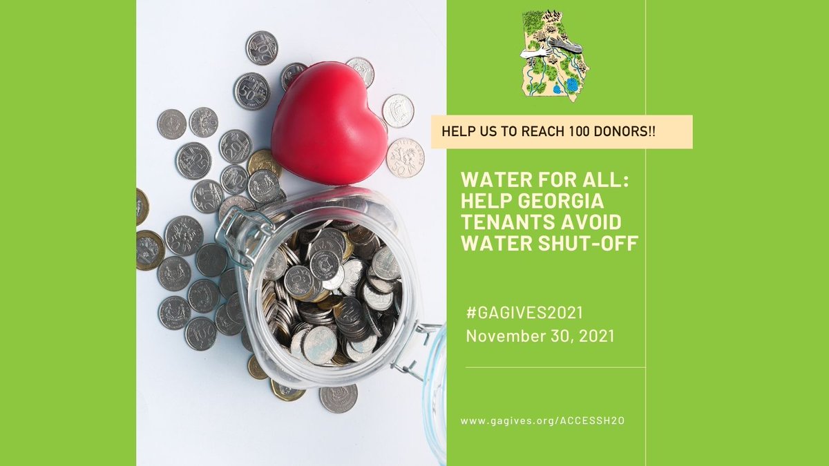 Please consider supporting <a href="/AccessH2O/">AccessH2O</a> in our efforts to help #Georgia tenants avoid #WaterShutoff #GivingTuesday #GivingTuesday2021 #GAGives  #Water4All
gagives.org/story/Zrr6xe