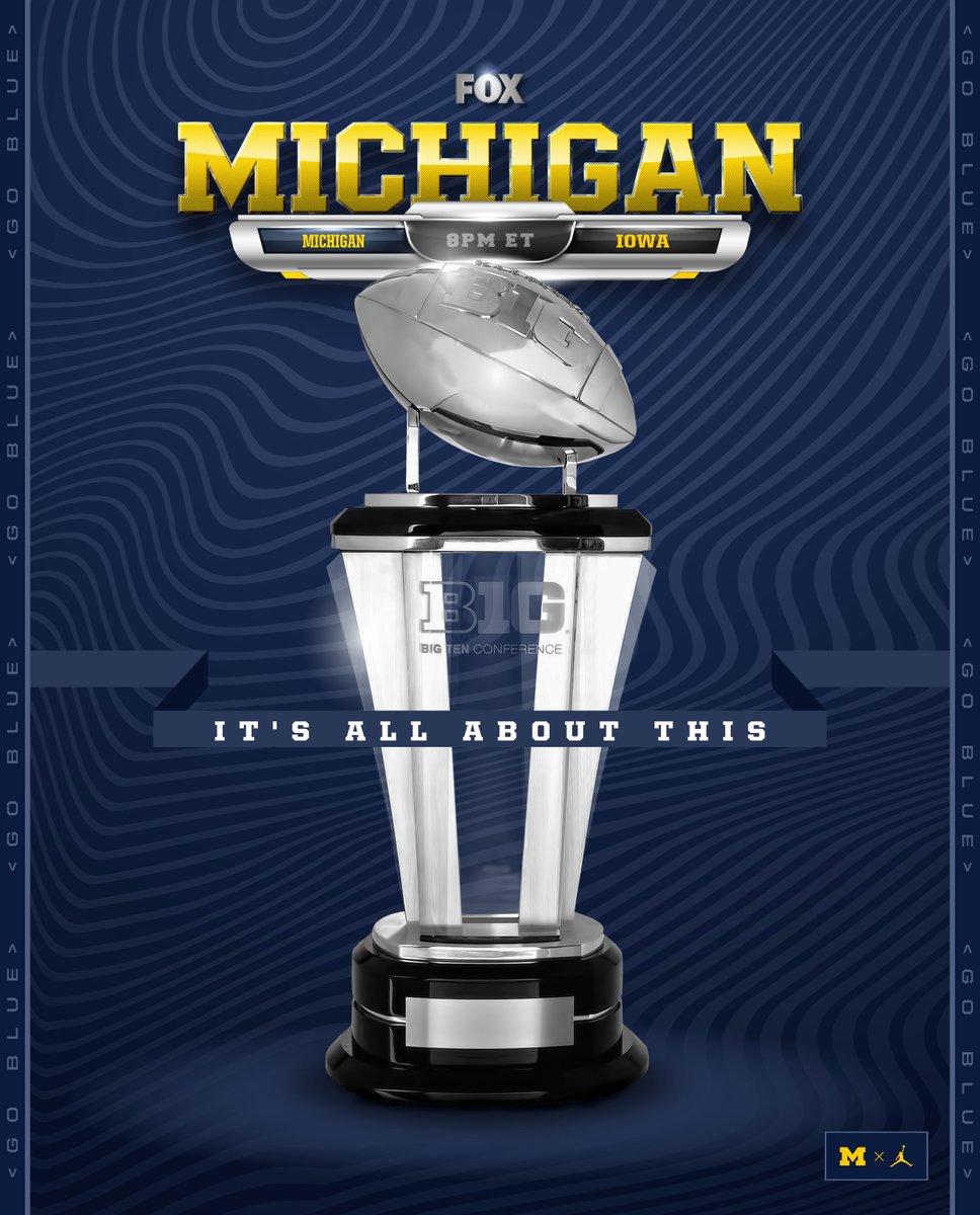 UMichFootball's tweet photo. 𝟭-𝟬.

🆚 Iowa 
🏟 Lucas Oil Stadium
📆 Saturday, December 4th, 2021
⏰ 8:00 p.m. ET 
📺 FOX 

#GoBlue https://t.co/atnGcb5qfX