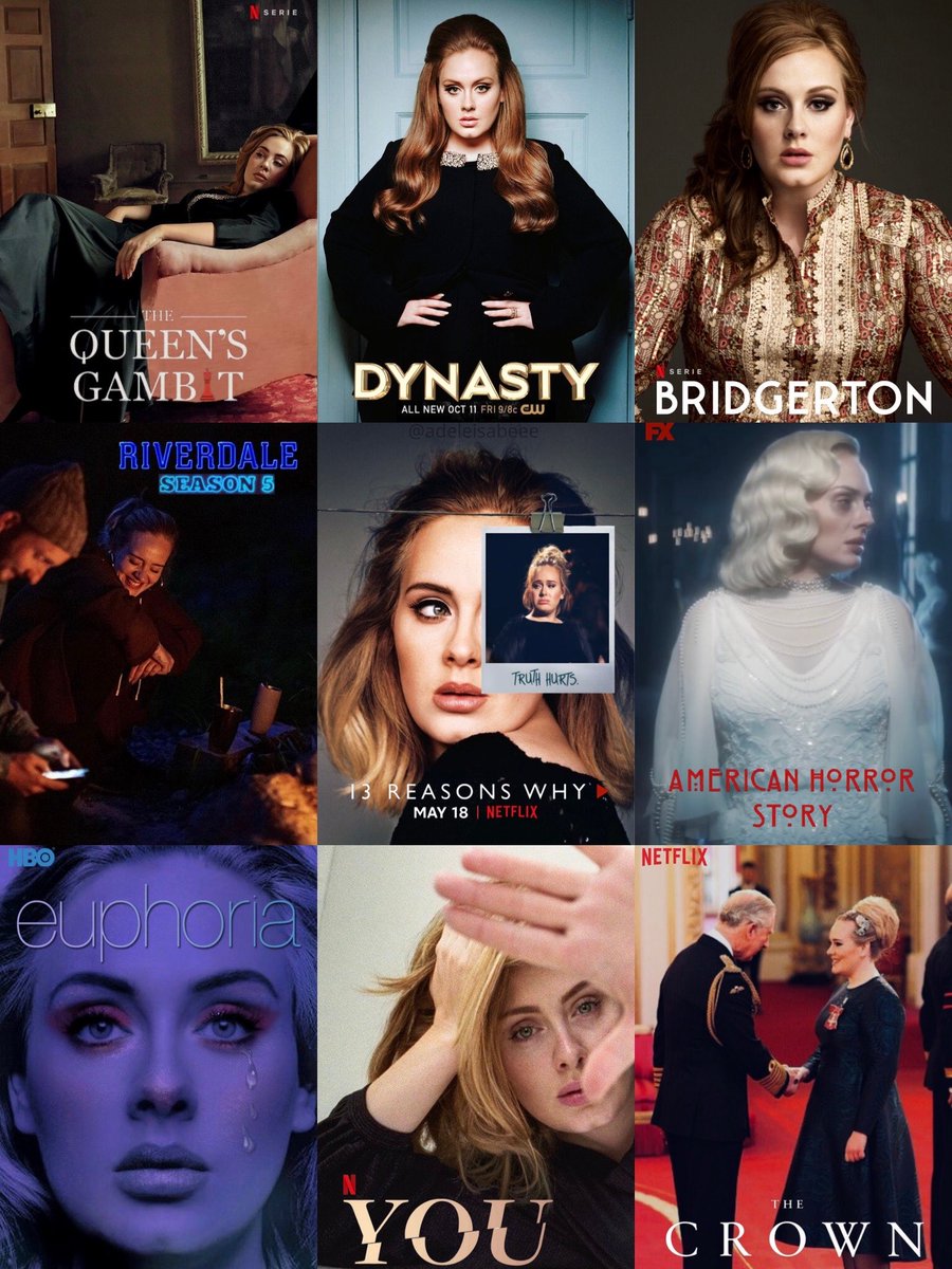 adelewwwy's tweet image. Adele as series covers