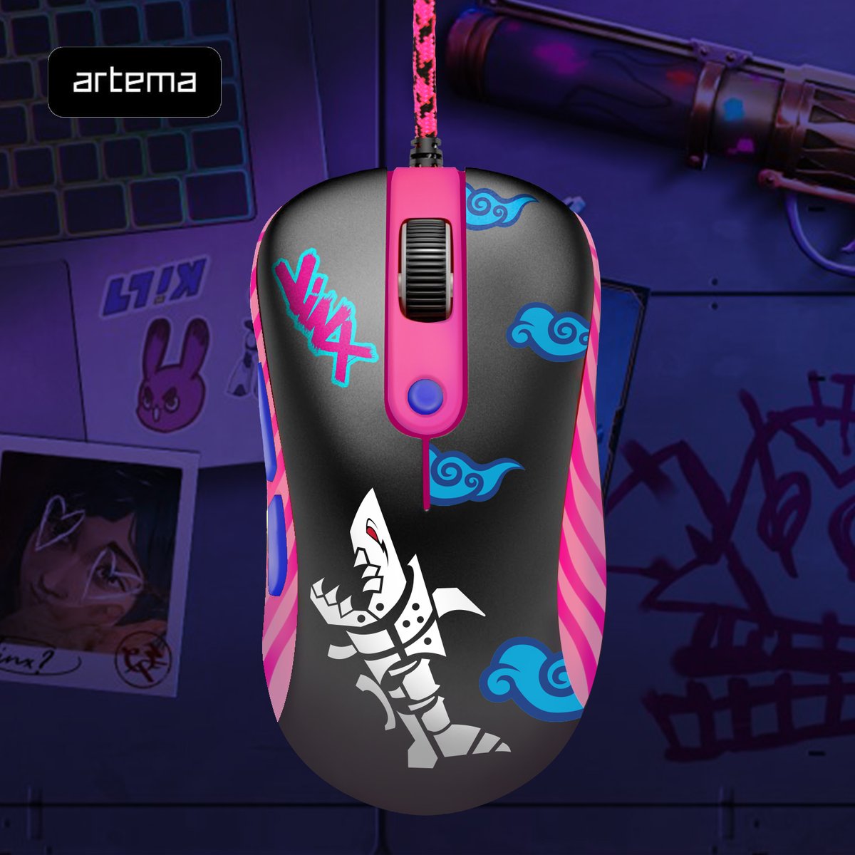 Customizing colours addings Logos, Nicks and more.

#spain #barcelona #catalunya #pc #mouse #mice
#gaming #gamingsetup #gamingcommunity #custom
#custommade #custompaint #custommouse #hardware
#3dprinting #jinx #arcane #lol #leagueoflegends
#artema