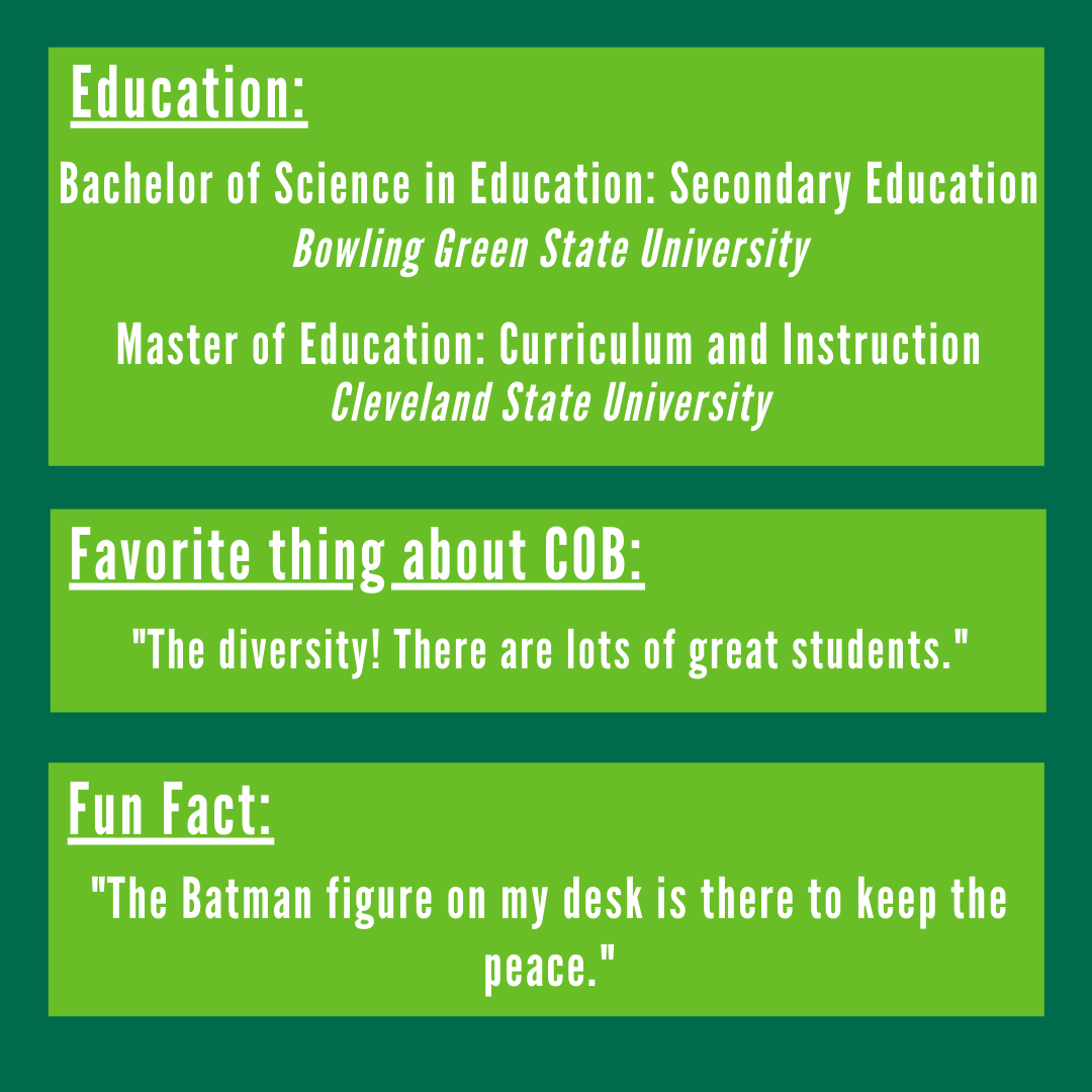CSUCOBSS's tweet photo. For this week’s #MeetTheTeamMonday meet John L. He is our other John in the office. He's been an academic advisor and recruiter for all graduate business programs for 9 out of the 16 years he's worked at CSU. #csu #csubiz https://t.co/GDQOmGvYNc