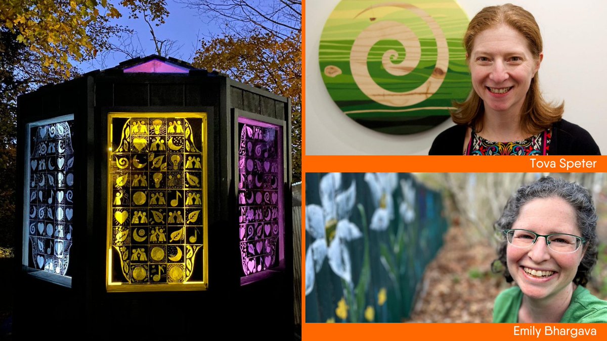 JArtsBoston's tweet image. This Friday, tune in to #JLive to hear artists Tova Speter &amp;amp; Emily Bhargava speak about their latest project, "Brighter Revealed." Learn all about their community work, this traveling art installation, &amp;amp; how you can experience its glow for yourself: bit.ly/3lf1F5e