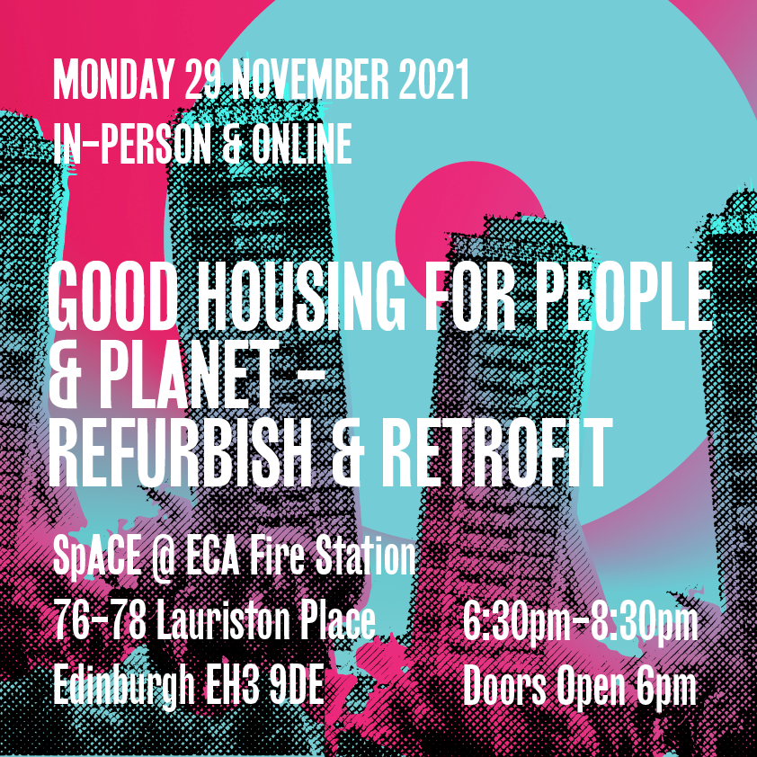 SpACE_Edinburgh's tweet photo. Don't miss @ArchiFringe's inspiring event with @WaughThistleton, @Autotelic_Arch &amp; @Collective_Arch TONIGHT at SpACE, as this brilliant panel share insights into refurbishment &amp; retrofit through built examples, business practices &amp; activism🌍🏡
Register: https://t.co/opAo3xL2z5 https://t.co/EKdkt5n77x