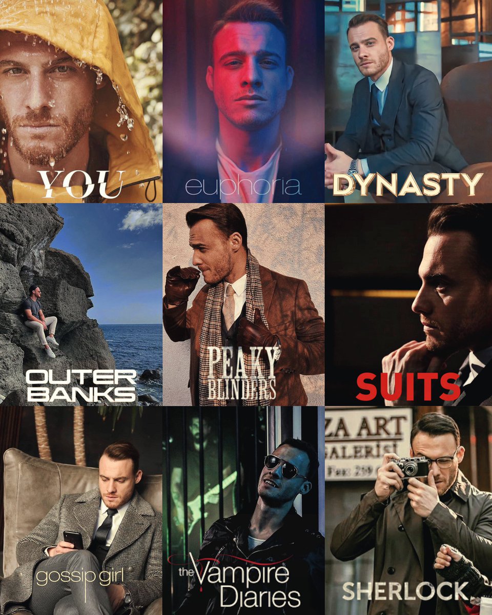 urmyshelterr's tweet photo. Kerem Bürsin as TV series posters 🎬 https://t.co/QRj0Y32syh