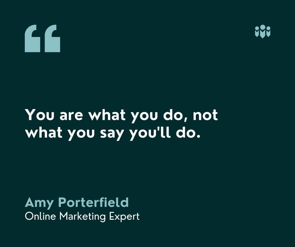 TheWritersBloc9's tweet image. ✨Quote of the Day✨

You are what you do, not what you say you'll do.

- Amy Porterfield, Online Marketing Expert

#AmyPorterfield #AmyPorterfieldquotes #OnlineMarketingExpert