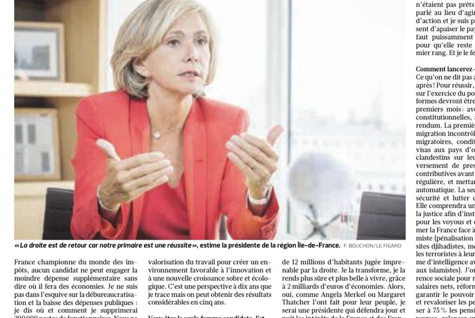 max_brisson's tweet photo. Très belle interview de @vpecresse dans @Le_Figaro d’aujourd’hui. 

Quel souffle ! Un vrai retour aux sources du gaullisme, une éloge du “faire”, éloignée du fatalisme et des leçons données par les grands “verbeux” qui sont souvent de petits “faiseux”. 

In extenso dans Le Figaro https://t.co/IG2bBYAVap