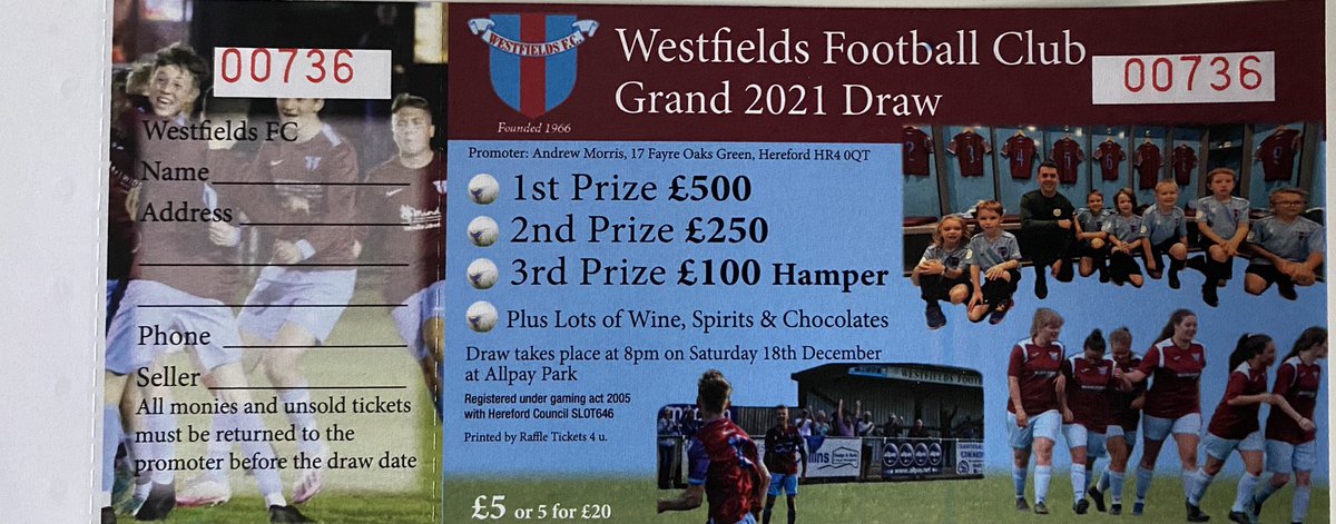 Westfieldsfc1's tweet photo. #Fields Xmas draw tickets are selling fast with the draw due to take place on Saturday 18th December 7-30pm.
Get in touch ☎️ 💻 📱 if you want to purchase some tickets in time for the draw💰💰
#itcouldbe👉🏿 #initowinit🔵🟣 https://t.co/X7mFHeXR8A