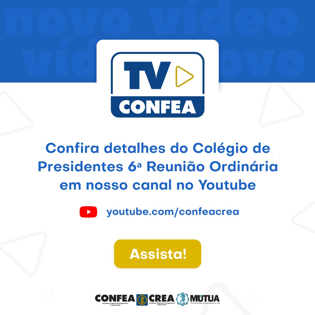 confea_'s tweet photo. Você pode conferir as principais informações sobre o último Colégio de Presidentes do ano em nosso canal no Youtube.
Acesse o canal Confea Crea e saiba mais!
#Confea #Crea #Mútua #Colégiodepresidentes #CPManaus #CreaAM #inovação #reunião #engenhariadeprodução https://t.co/wYj6PzUjVu