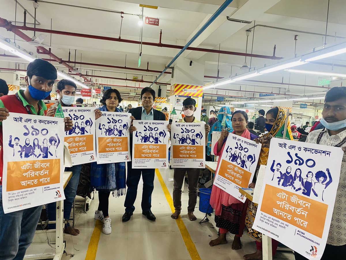 NazmaAkter73's tweet photo. #Ratify_Ilo_C190 to ensure safe workplace for women workers as #itsaveslife and increase productivity of workers benefitting both owners and workers. 
#16daysofactivism
@IndustriALL_GU @ituc https://t.co/XiAhxvhooF
