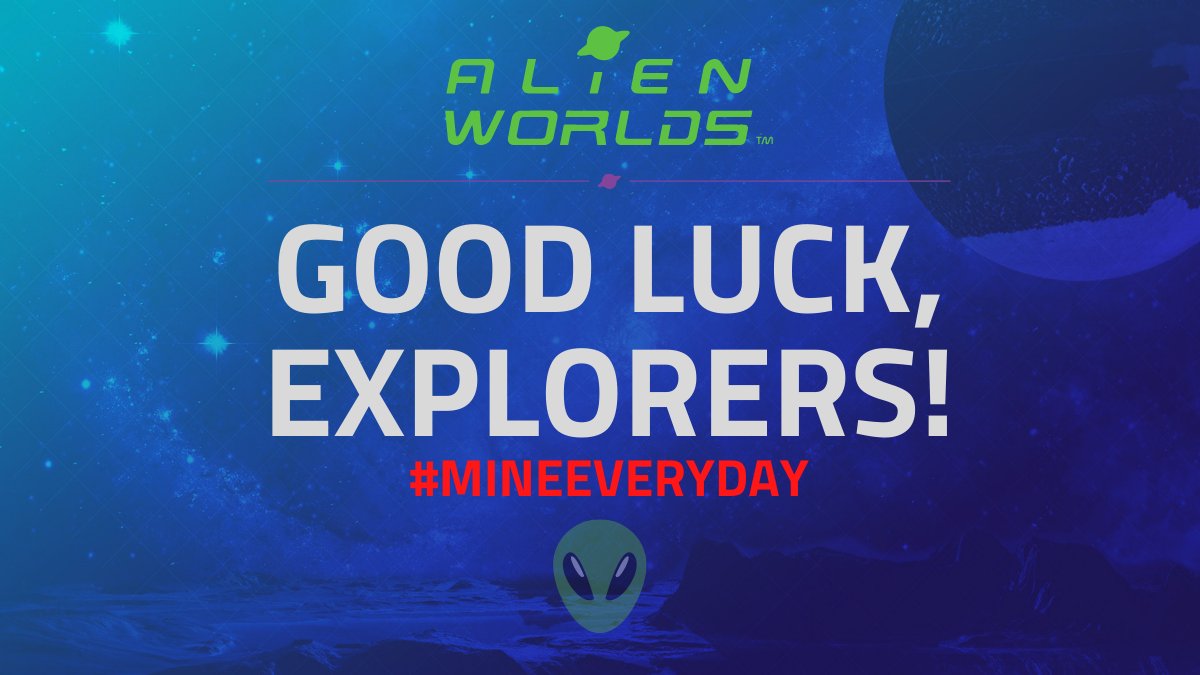 🛸May all Explorers in the Alien Worlds Metvaverse #play, #earn, #create, and #thrive!

👾Play:
👉play.alienworlds.io

#play2earn #blockchaingame
