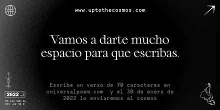 poetaspoetico's tweet photo. @PoemUniversal te da todo el espacio del mundo para tus versos. #uptothecosmos #universalpoem https://t.co/t4nSRrdlJN