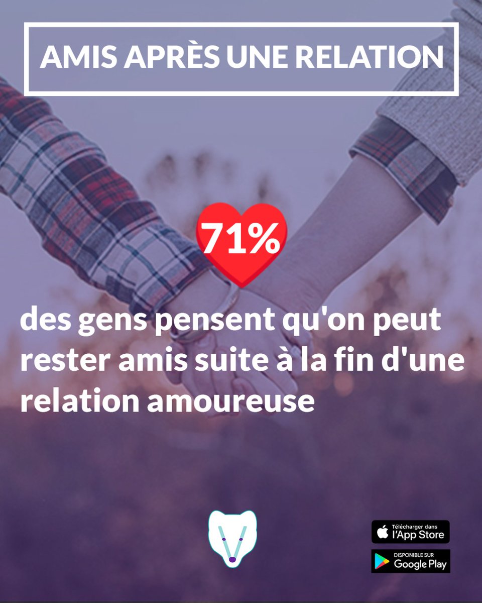 Voolpofrance's tweet photo. 71% des gens pensent qu'on peut #rester #amis suite à la fin d'une #relation #amoureus

#voolpofr #voolposurveyfr #relation #relationamoureuse #amoureuse😍 #amoureuse #citationamoureuse https://t.co/BlvUbXgPwC