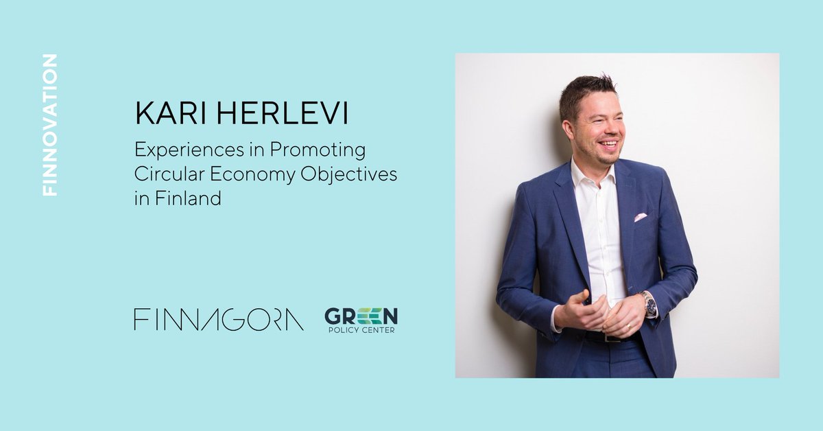 Mr Kari Herlevi, Director of Circular Economy at the Finnish Innovation Fund (Sitra), will continue by presenting the latest initiatives to promote circular economy objectives in Finland and elsewhere. @kherlevi  #finnovation2021