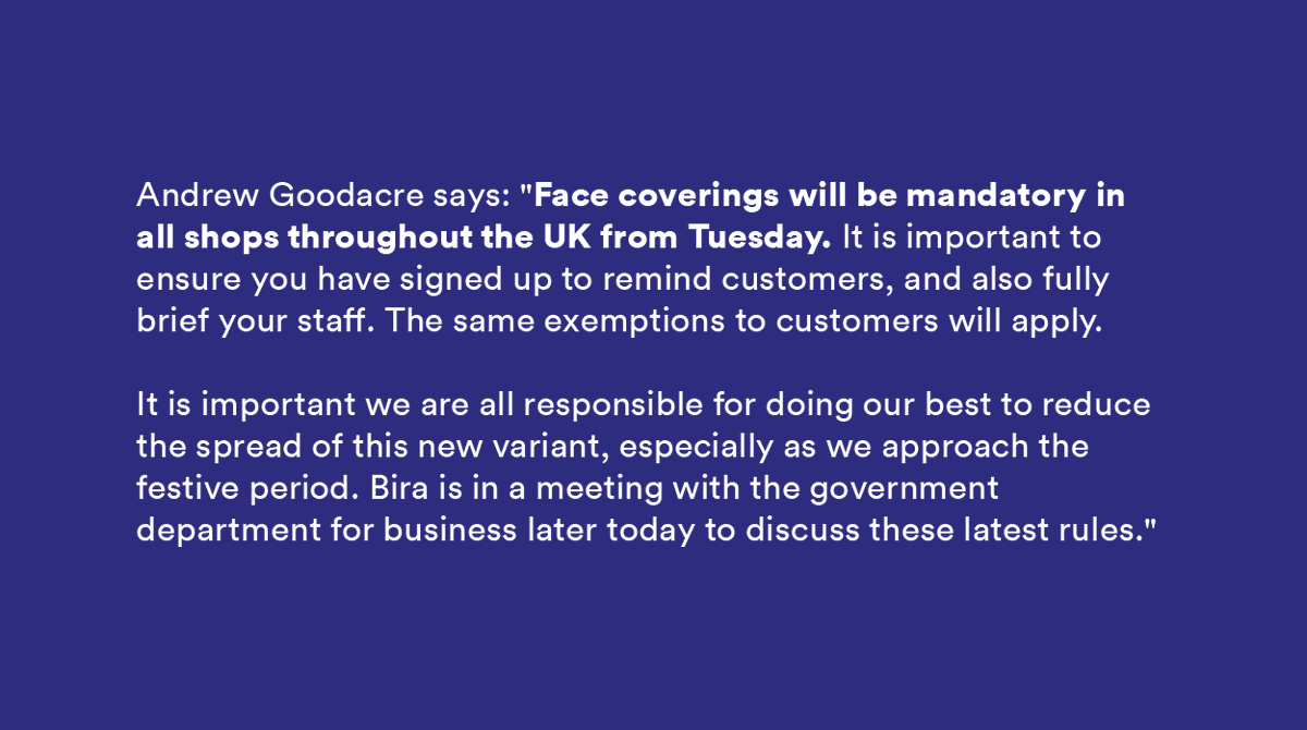 biraofficial's tweet photo. ❗ Face coverings are mandatory in all shops from tomorrow! ❗
Make sure you download your free face mask posters here - https://t.co/JDMBD0btk4
#COVID19 #facemasks #facecoverings #indie #shopsmallsupportlocal #indieretailers #ukhighstreet #shoplocal #shopindependent https://t.co/tVHkrKuWRH
