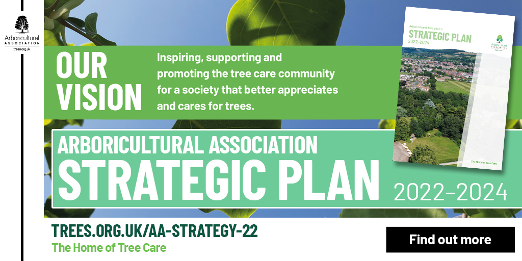 ArbAssociation's tweet photo. New Arboricultural Association Strategic Plan Launched!

To mark #NationalTreeWeek 2021 we’re excited to launch our new strategy &amp; new vision:

‘Inspiring, supporting and promoting the tree care community for a society that better appreciates and cares for trees.’ https://t.co/pYfZlySli1