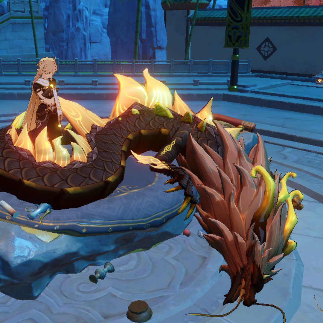 gerrymon96's tweet photo. I just realized the tiny statues at Qingce are suspiciously similar to the Exuvia🐉
#GenshinImpact #zhongli https://t.co/CCggu1HKWP