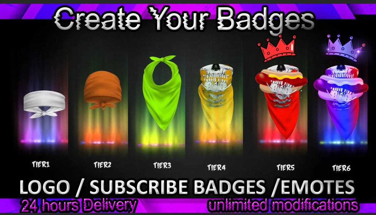 emotes_maker's tweet photo. Bandana Twitch Sub Badges
https://t.co/DPGosK4ysz https://t.co/Gvf67rnLYz
