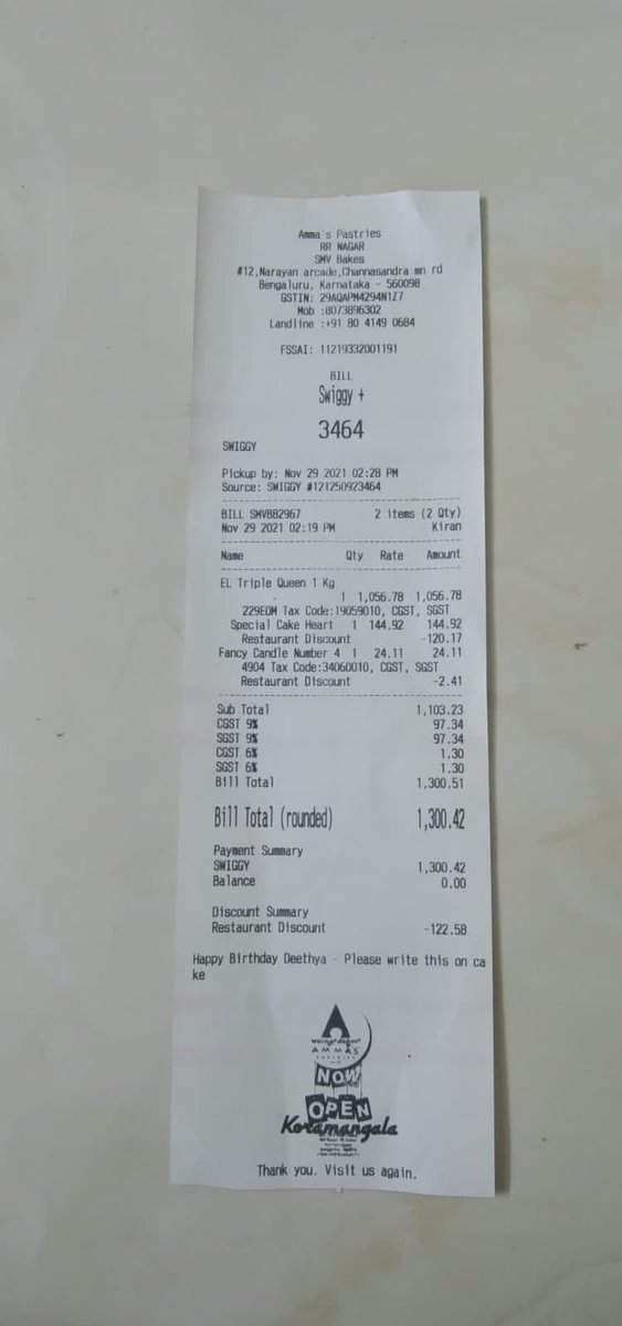 irajeshacharya's tweet image. Pathetic user experience by @swiggy_in again. Good at spoiling happy moments.

Unfit to be a delivery partner if you can’t handle the delivery process throughout.  

Unprofessional !! 
@SwiggyCares @swiggy_in #shutdownswiggy