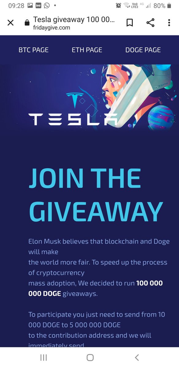 DiegoBada's tweet photo. @elonmusk elon, there are bad people using your name to receive cryptocurrency, it's good to alert people !!! https://t.co/V0OE7KdEHi
