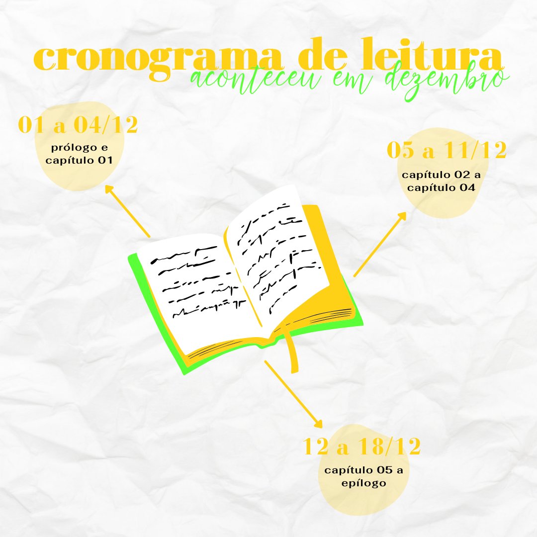 IpeLiterario's tweet photo. esse será nosso cronograma de leitura de dezembro 🌻

participe com a gente 👇👇
https://t.co/5IrIb373Q6 https://t.co/M4XGIxf70K