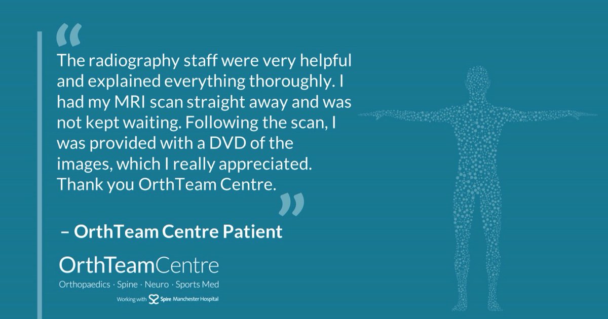 #MondayMotivation 

Fantastic #feedback for our imaging team.💙 #teamwork Our aim is to make your experience as smooth and comfortable as possible, and to keep you fully informed every step of the way! 

Find out how we can help you ➡️ orthteamcentre.co.uk #ortho #patientcare