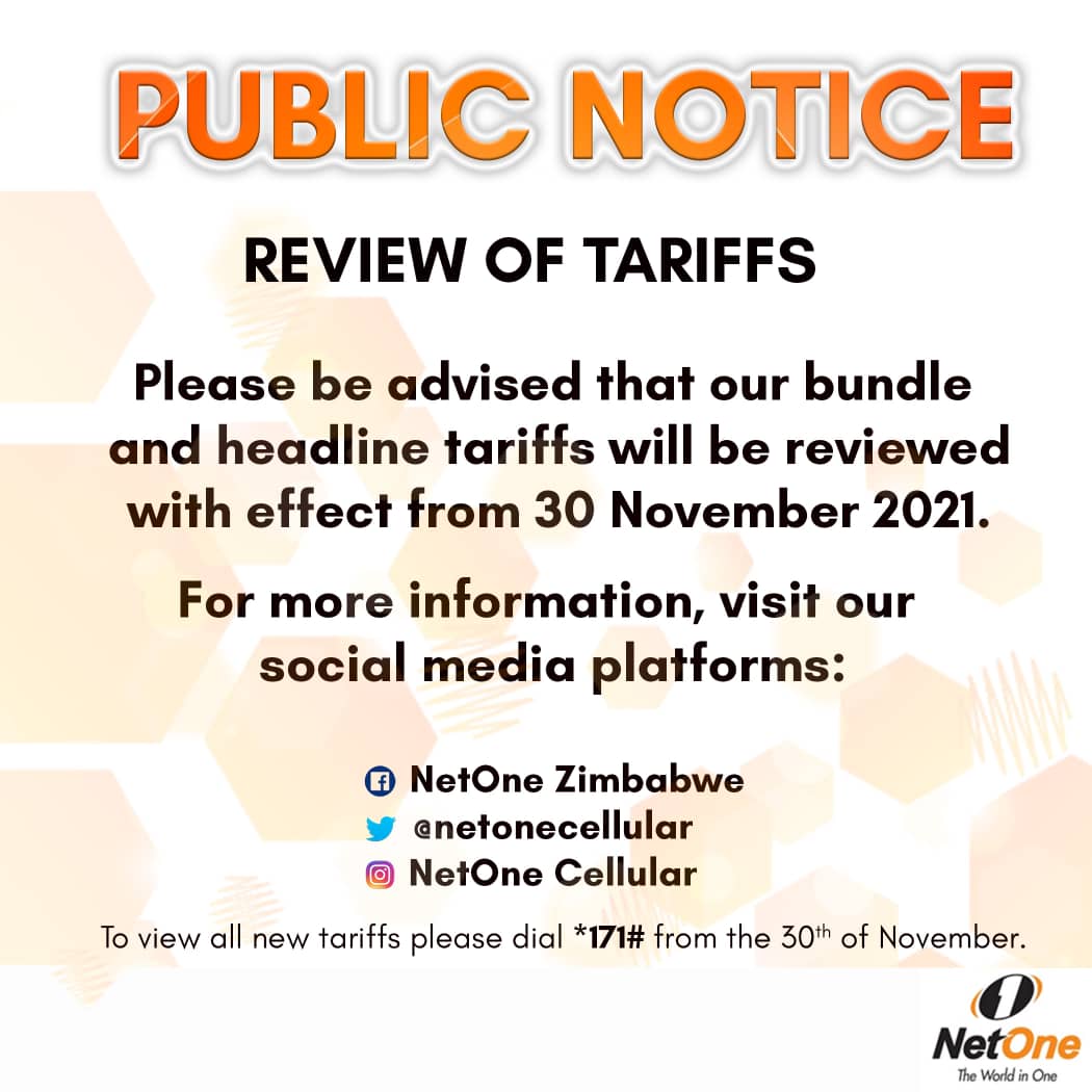 NetOneCellular's tweet photo. Public Notice https://t.co/Rf68hmq5l1