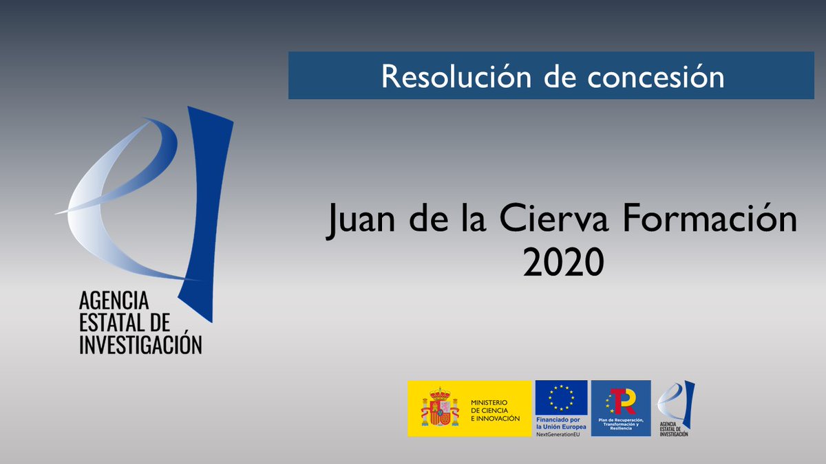 ‼️ La @AgEInves ha publicado la resolución de concesión de la convocatoria 2020 de las ayudas Juan de la Cierva Formación. Fomentamos la contratación laboral por organismos o centros de I+D de jóvenes doctores durante 2 años. 💰 14 M€ ➡️ bit.ly/3D84xa1