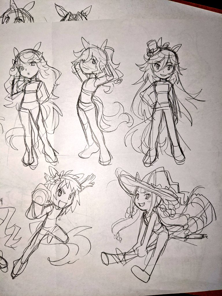 あとは今"ウマ娘全員描く"の下書きというかラフがおわったりした 