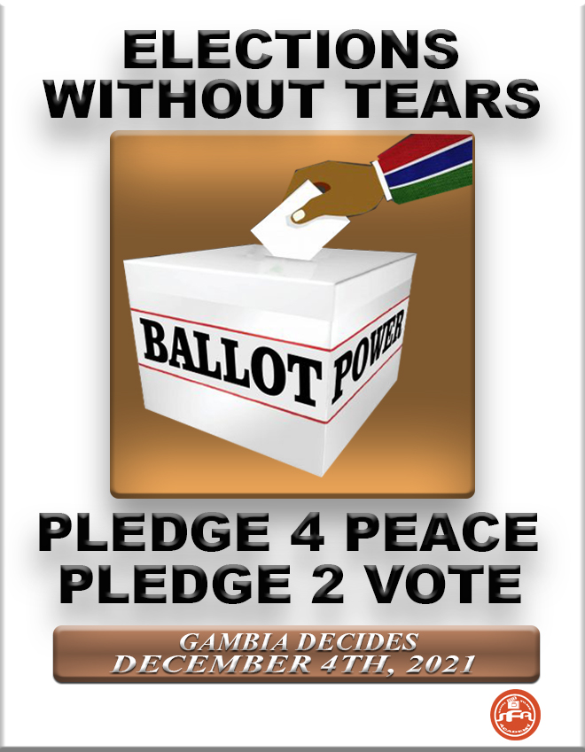 SahelFilms's tweet photo. 𝐄𝐥𝐞𝐜𝐭𝐢𝐨𝐧𝐬 𝐖𝐢𝐭𝐡𝐨𝐮𝐭 𝐓𝐞𝐚𝐫𝐬
let us all maintain #peace during and after the elections @USAIDSenegal @IRI_Africa @RNamusisi @Bankamanneh @UNDP_TheGambia @salieutaal @BintaTouray15 @Sainaph @jallow_kara @nccegambia @OBatchilly @saitmatty @eboybarrow #Pledge4Peace https://t.co/oPK1ZXhNBg