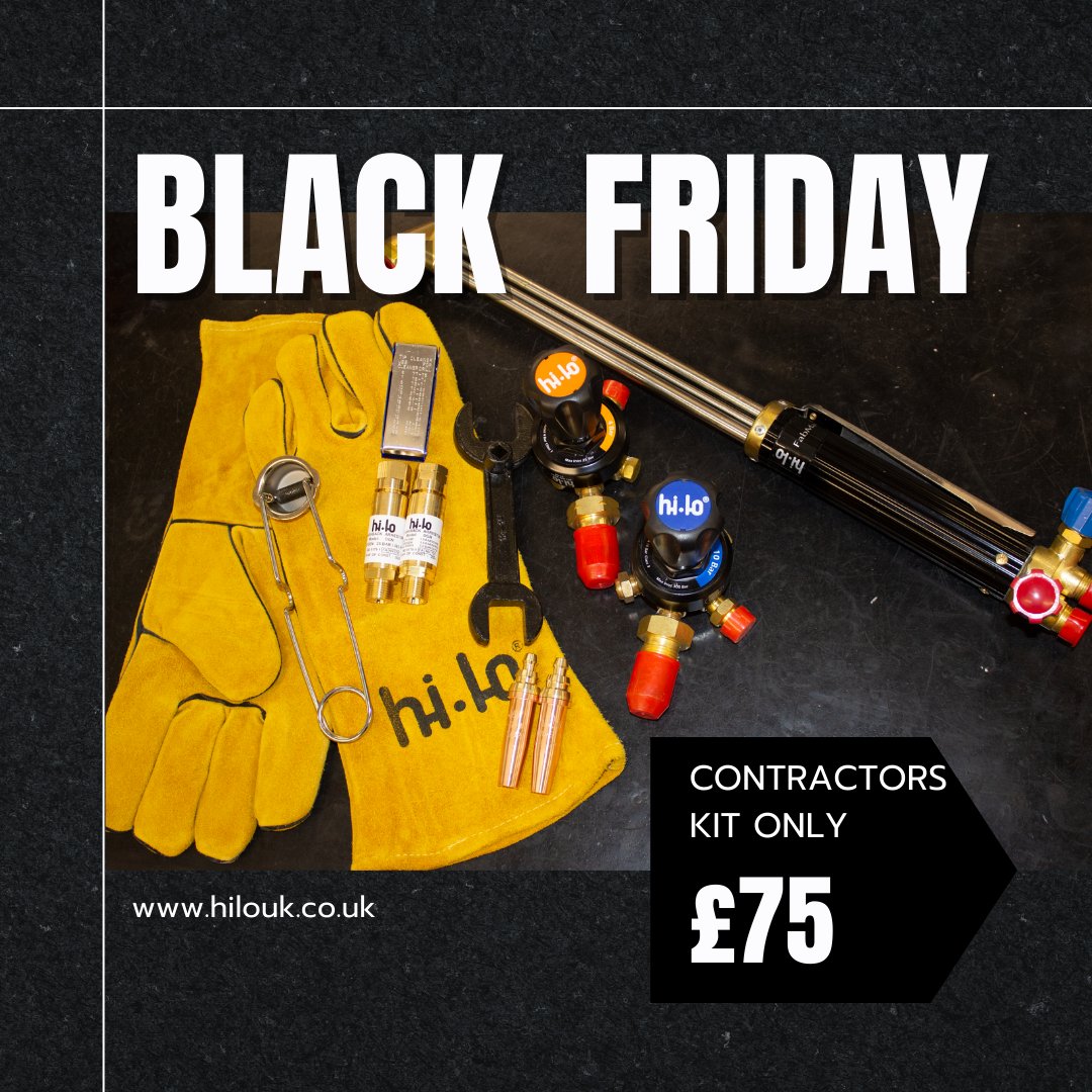 hilo_uk's tweet photo. Our #blackfriday2021 deals are ending today! Don't miss out on our online exclusive #stainlesssteel contractors kit!

Including our Round handle #cuttingtorch, single stage #regulators &amp;  #gauntlets.

Don't miss out on these deals 👀
Ends today https://t.co/F5ScAFrNTK
#metalwork https://t.co/6pfl1QhPJ7