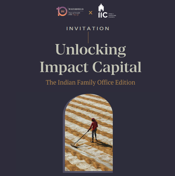 IIIC_India's tweet photo. IIC and @WaterfieldHQ invite you to the launch of our research report, ‘Unlocking Impact Capital: The Indian Family Office Edition’!

Register: https://t.co/2Hbx0BqCrP
When: 3rd Dec, 2021 | 11:45 AM (IST)

#impinv #investing #impact #familyoffice #launch #webinar #India #capital https://t.co/ckoBaYAaWS
