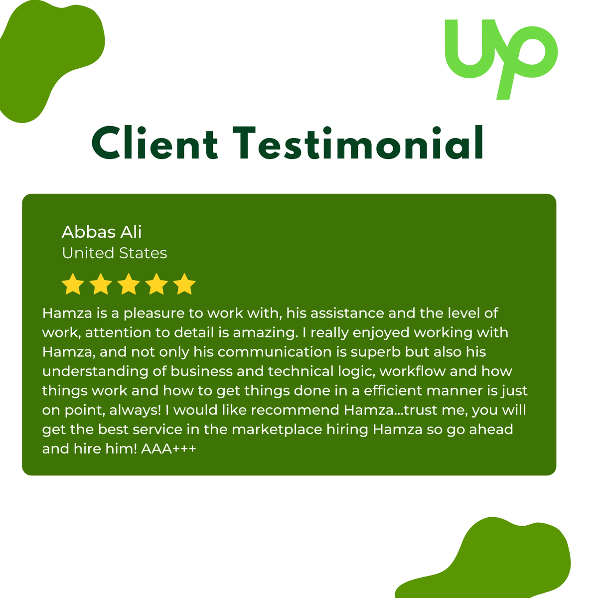 MHamza23302332's tweet photo. @Upwork client feedback:-)

#upworkfreelancer #freelancers #wordpressdeveloper https://t.co/bSTcKeYo8U