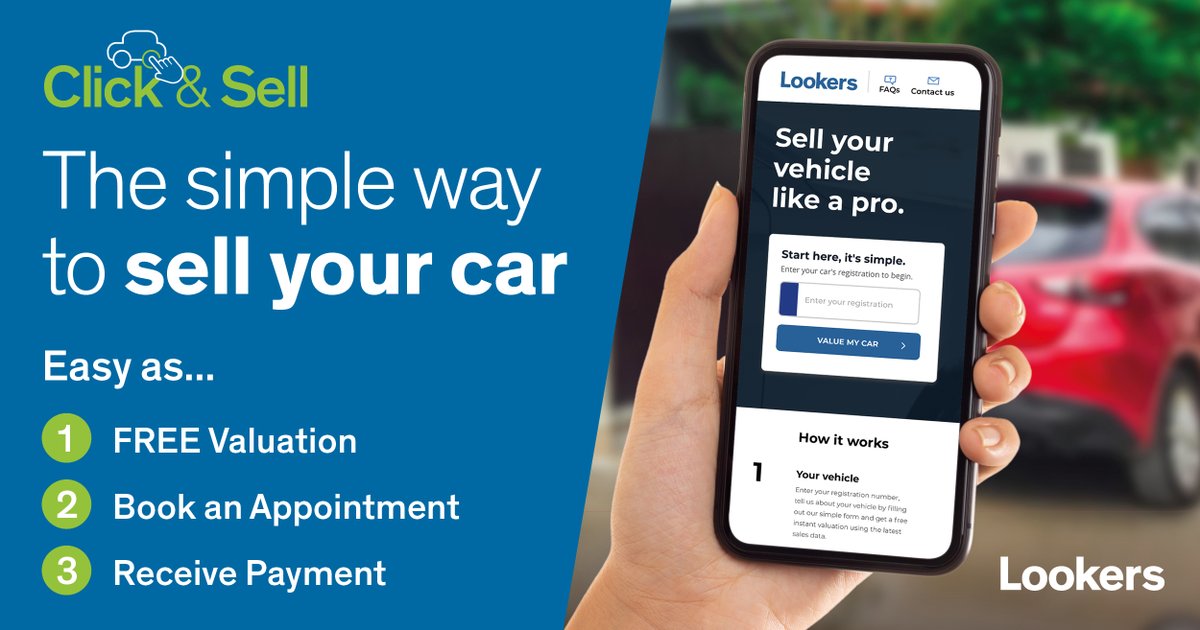 LookersLR's tweet photo. Click and Sell is here! Sell your car hassle free today. What are you waiting for? Head over to: https://t.co/AllLjHehcO
#lookers #clickandsell https://t.co/wSNFCLHgZh
