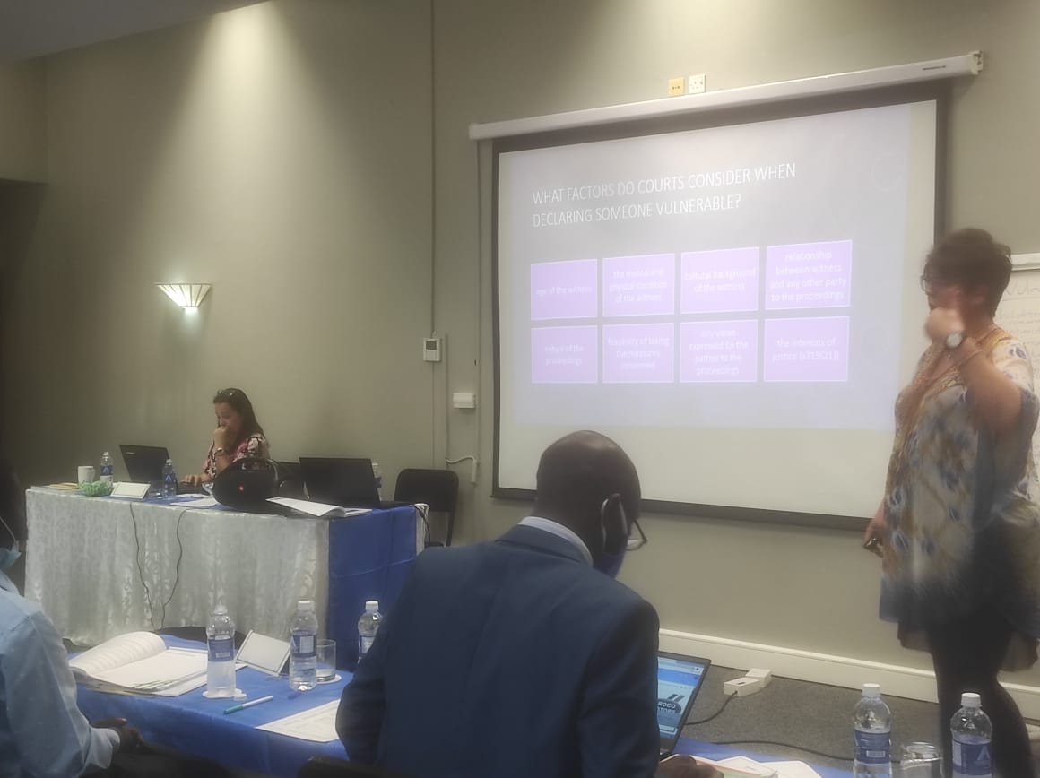 nc_ryan's tweet image. What factors make a witness vulnerable and how do we best protect vulnerable witnesses? Thrilled to have @child_witness strengthen the response to vulnerable witnesses this week - with court intermediaries, an integral stakeholder  #GBV #accesstojustice @UNICEFZIMBABWE  @JSCZim
