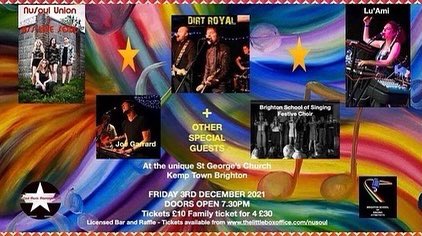 THIS FRIDAY! 

We will be performing <a href="/st/">stefanT</a>.georgeschurchevents to raise money for @brightonschoolofsinging 
#charitygig 
#livemusic <a href="/NusoulUnion/">NuSoul Union</a> #singingschool #fundraiser #charitygig #gig #dirtroyal #brightonschoolofsinging #singingschool #youngmusicians #music #rocksndrollgigs