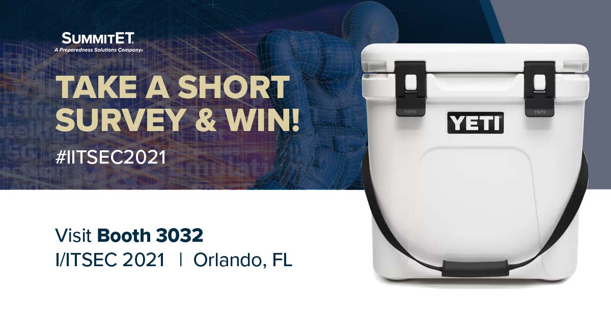 SummitET's tweet image. Visit us at @iitsec today - Friday for a chance to win a Yeti cooler!
#ExerciseFacilitation #TTX #FullScaleExercise #Consultation #Preparedness