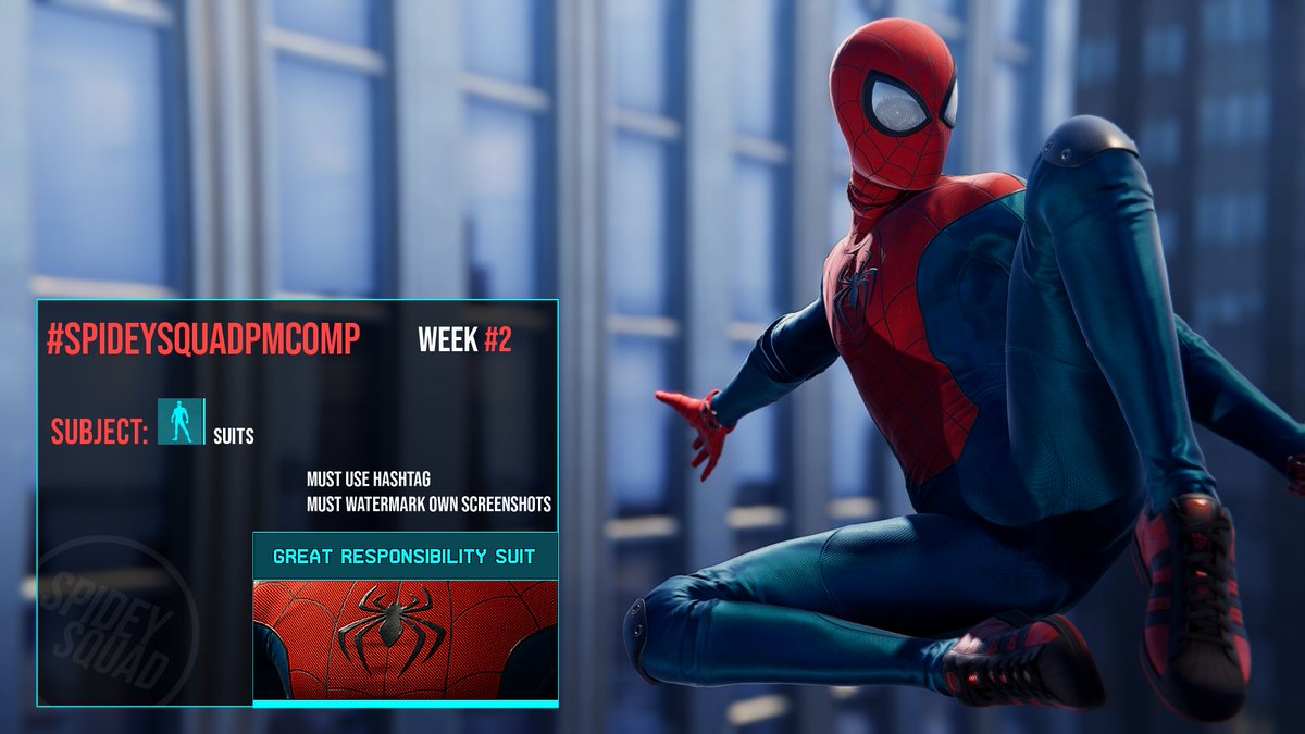 spidey_squad's tweet photo. Continuing into week 2 of the #SpideySquadPMComp, this week's suit subject is the Great Responsibility Suit!
Please be sure to check out the rules below. We canโt wait to see your amazing shots!๐ธ๐ท๏ธ https://t.co/vqMUWEGclX