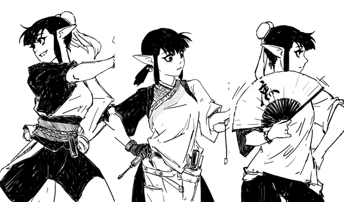 315-317 sketches for Xiang XiaoLu. 
