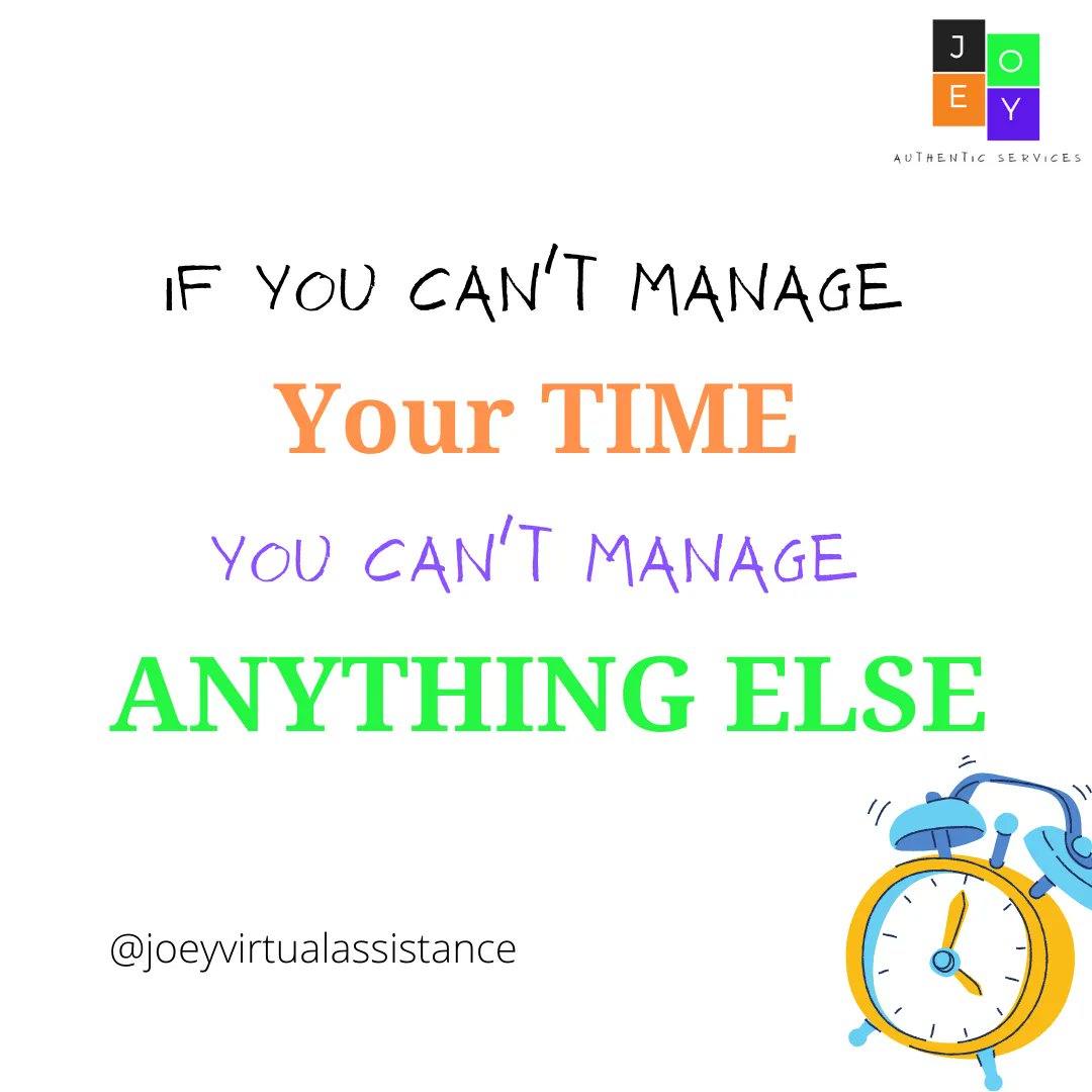 JoeyCurada's tweet photo. Do you need assistance with time management as a business owner? Send me a direct message and I'll take care of those time-consuming tasks for you. 💯 🕐 👇  

#joeyvirtualassistance #SocialMediaManagement #virtualassistantforhire
#timemanagement #truelancer #VA 
#hireMe #success https://t.co/Ke5MdoCGqz