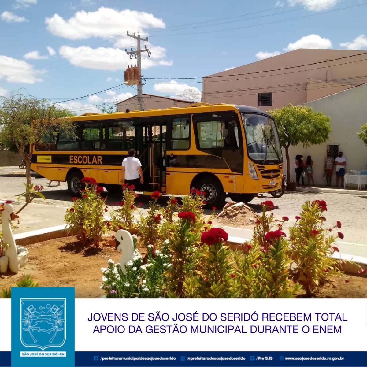 PrefSJS's tweet photo. A Gestão Municipal de São José do Seridó, através da SEMEC, deu total apoio a 80 jovens que participaram, nos últimos dois domingos de novembro (21 e 28), do ENEM✅ DETALHES https://t.co/4CzLzlEZAk.
#SEMEC #ENEM2021
#PrefeituraDeSãoJoséDoSeridó https://t.co/WR0O8nel6k