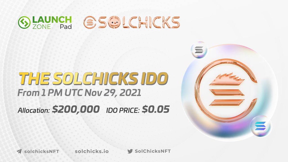 launchzoneann's tweet photo. IDO of @SolChicksNFT, the leading #NFT powered fantasy #PlayToEarn game, is OPEN.

🚀 Join at https://t.co/eSjP6KwHcB 🚀

#P2E #solchicksfam https://t.co/7xsFe7LvGu
