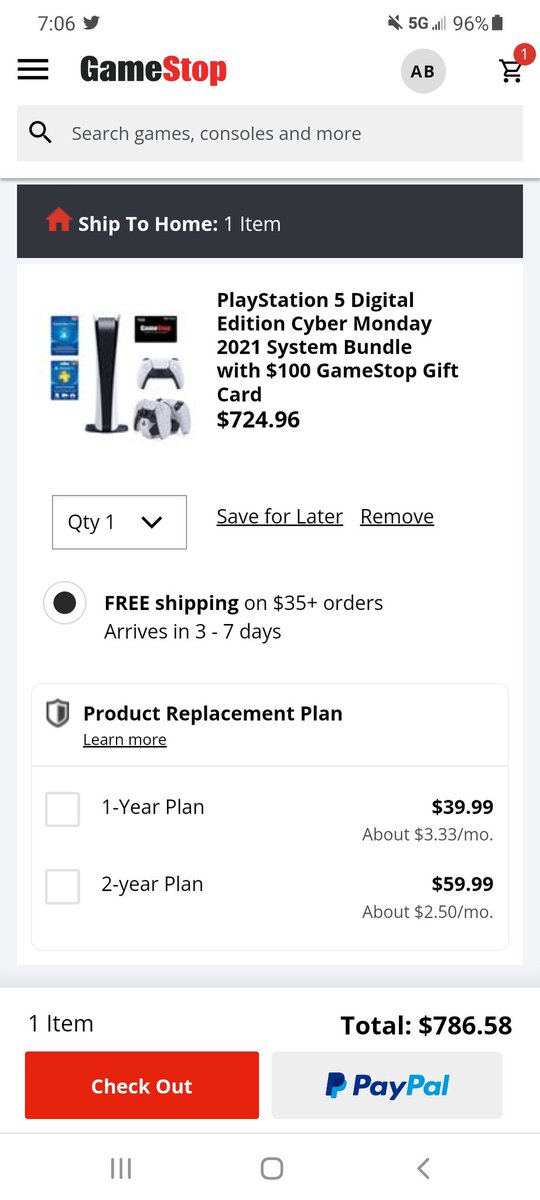 tonyt0803's tweet photo. @PS5Drop I carted but didn't follow through with that pricy bundle https://t.co/AZeWQmB6qz