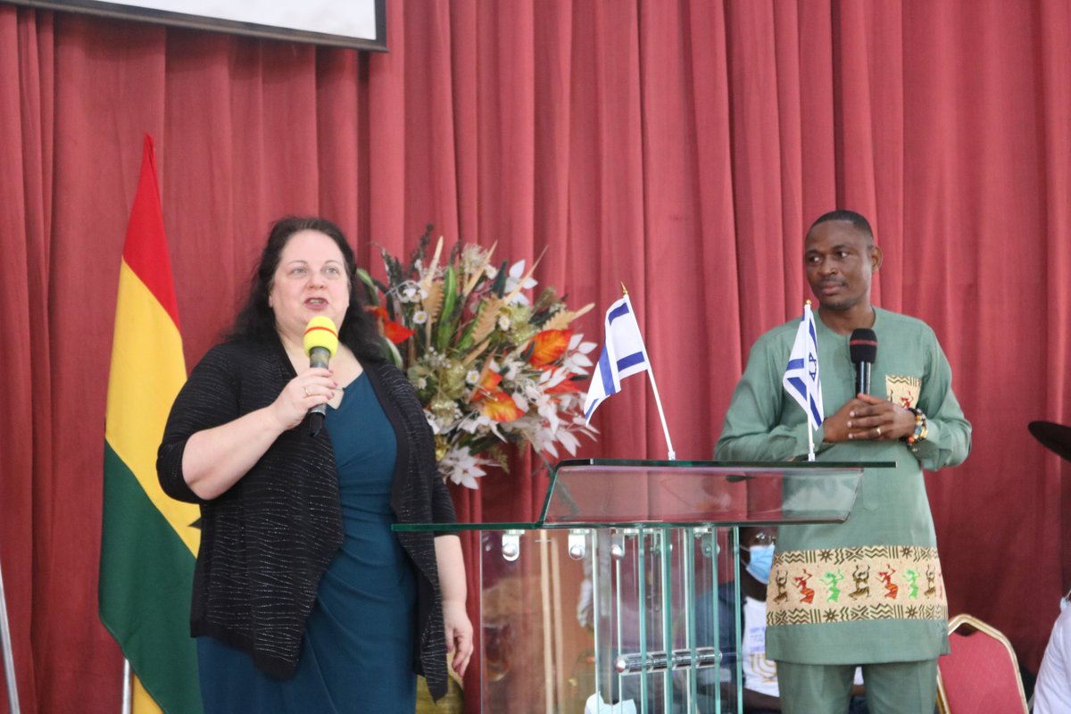 IsraelinGhana's tweet photo. To start our #Hanukkah celebrations, H. E. @ShlomitSufa joined the clergy and congregation of the #Ebeneezer #Assemblies of God Church at Kotobabi in Accra to light the first candle of Hanukkah.

We wish you all a Happy #Hanukkah! https://t.co/m2aS0zi0oB