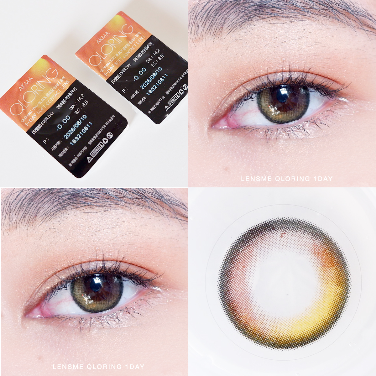 ndstoryteller's tweet photo. Lensme รุ่น AKMA QLORING 1DAY สี Black, Brown น่ารักมาก เลนส์ตัดขอบใส่แล้วหวานมาก ใส่สบาย เลนส์นิ่ม นี่ชอบสี Brown มาก ใส่แล้วไล่สวยเลยอะ 🥺❤️ (ต่อ) https://t.co/7MSUIptB0D