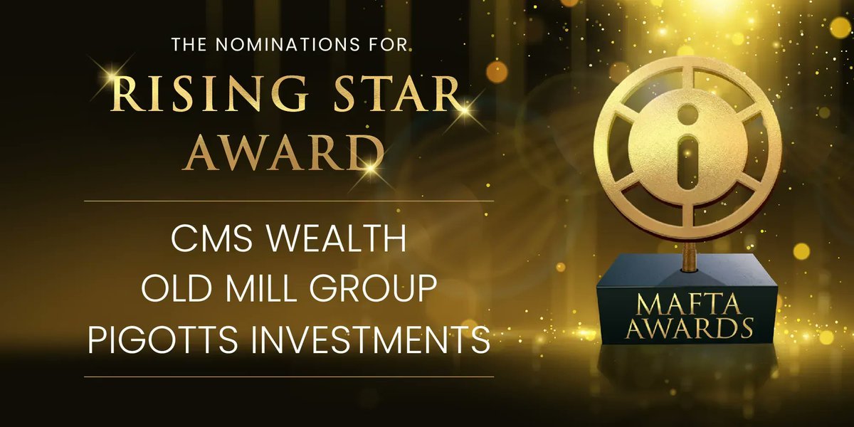 moneyinfotech's tweet photo. 🏅 Announcing the #MAFTA nominations for our Rising Star Award🏅

This award celebrates excellent progress with the launch and rollout of their portal with clients.

The nominees are:
@CmsWealth 
@OldMillAFP 
Pigotts Investments
.
.
#MAFTAs #MAFTA #wealthtech #advicetech #fintech https://t.co/N6F2jciyC8
