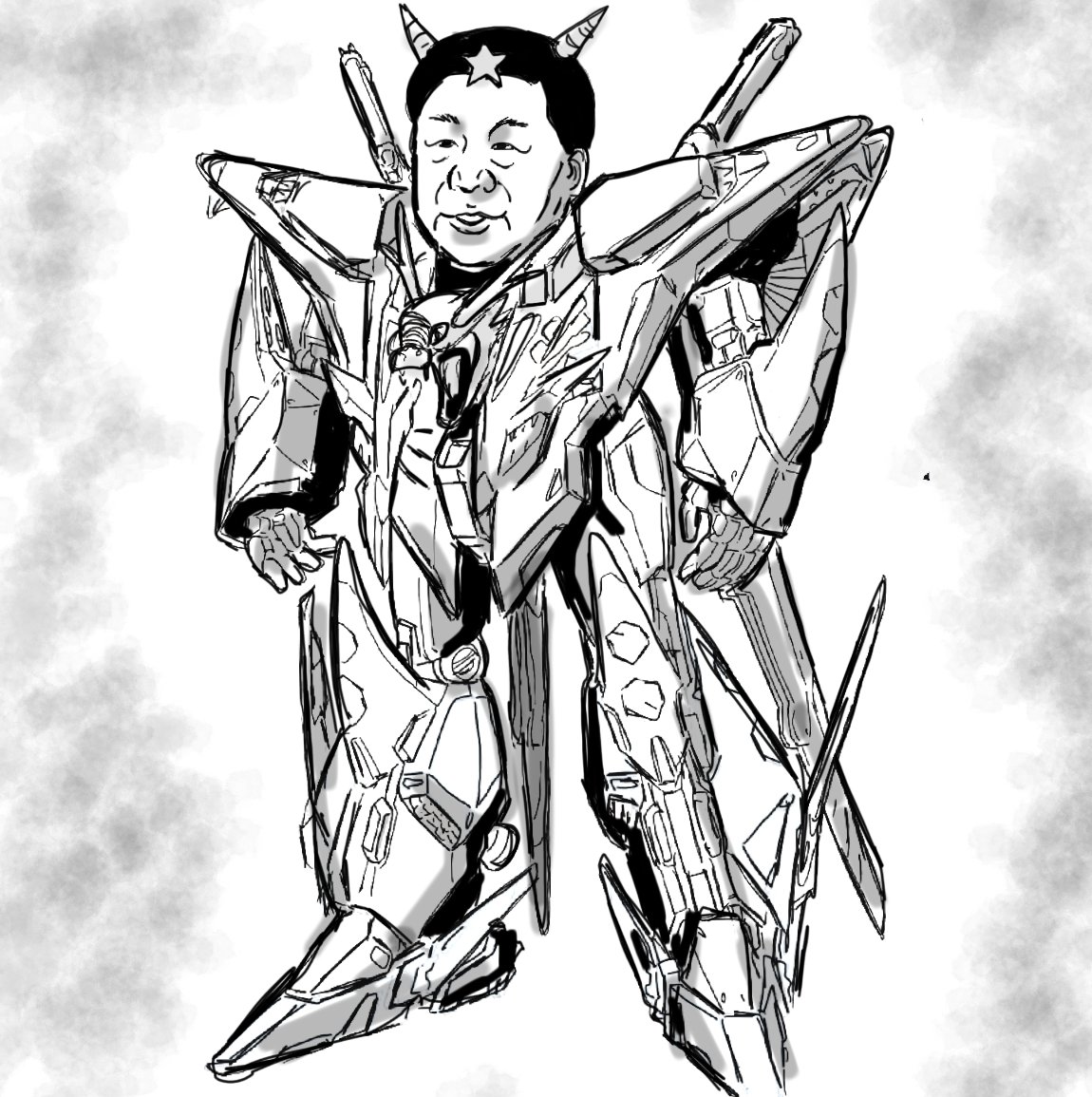 XI(クサイ)ーガンダム】〓ΦωΦ〓 #gundam #XiJinping #ξgundam