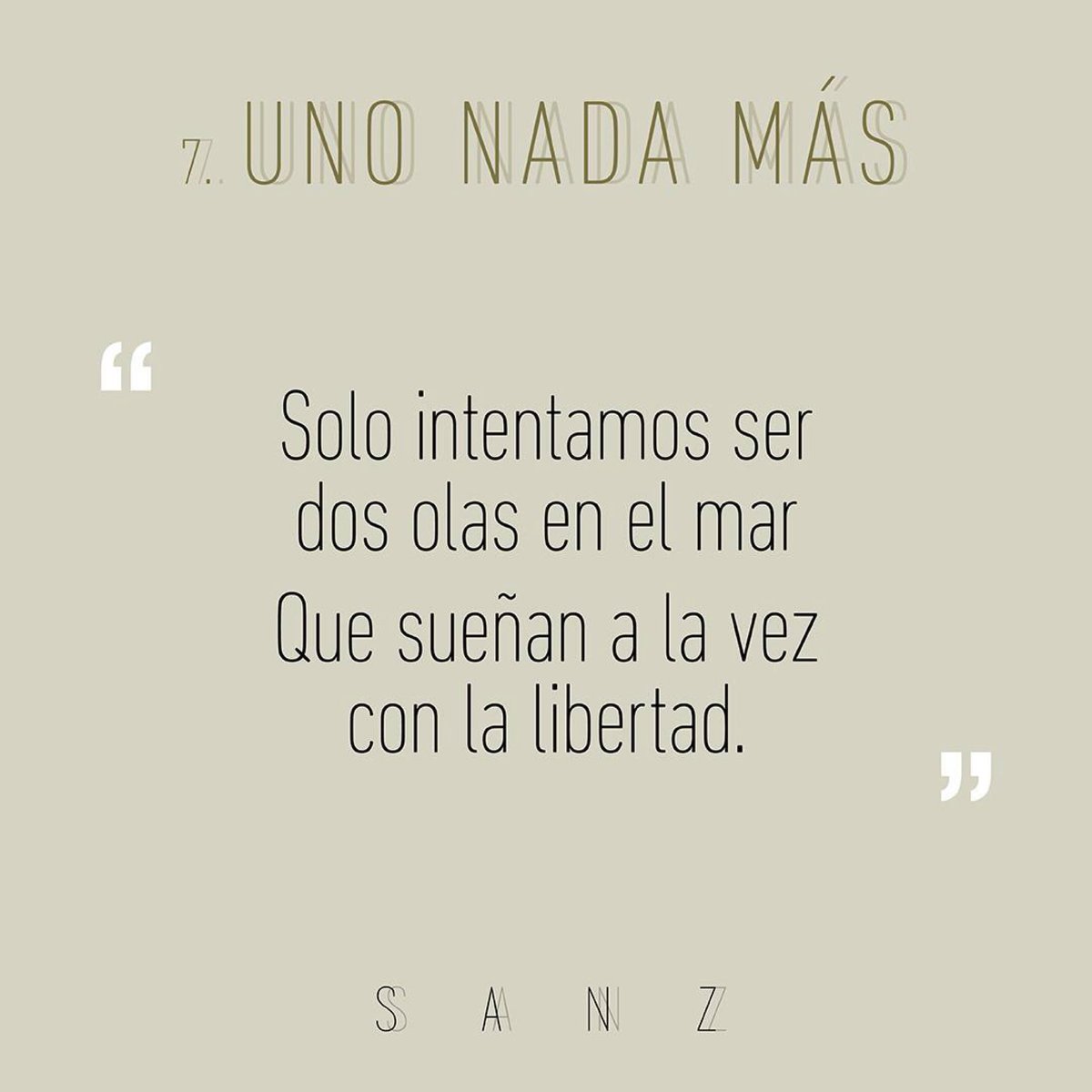 AlejandroSanz's tweet photo. Solo intentamos ser dos olas en el mar. Que sueñan a la vez con la libertad. 
#SANZ 10.12.21 https://t.co/VBTpeSB6jA