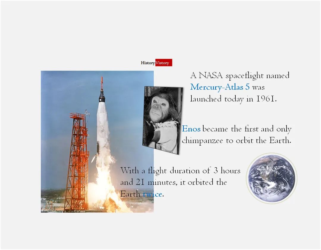 HistoryVistory's tweet photo. #29November #HistoryVistory #Today #TodayInHistory #OnThisDay #ThisDayThatYear #ThisDayInHistory 

A #NASA spaceflight named Mercury-Atlas 5 was launched today in 1961. #Enos became the first and only chimpanzee to orbit the #Earth. https://t.co/6nXcBHA9qV