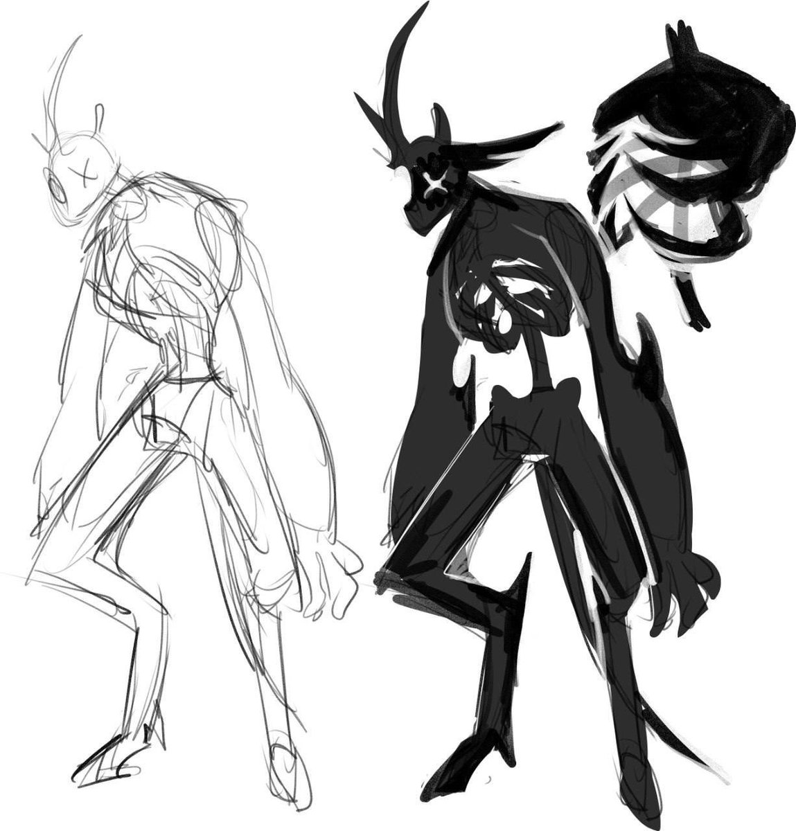 tvmanhorrorgame's tweet photo. Sketches for our new characters in #MonsterInYou #gamedev #indiedev #indiegame https://t.co/4k6cFTCpA5