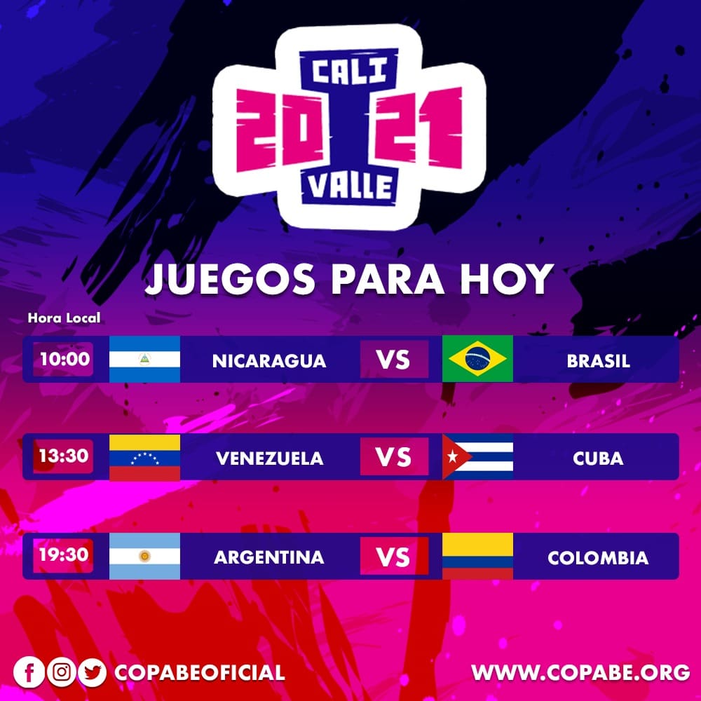 wbscamericas's tweet photo. Día 4 Béisbol #Panamericanosjunior2021 
.
.
#SomosCOPABE #COPABE #Colombia #panamericanos #wbsc #Baseball #baranquilla #edgarrenteria #Béisbol #Colombia #Venezuela #Cuba #Nicaragua #Brasil #Argentina #RepúblicaDominicana https://t.co/GMcVNFUpHd